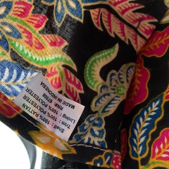 100% Rattan Woven Black Cross Body Bag - Picture 6 of 6